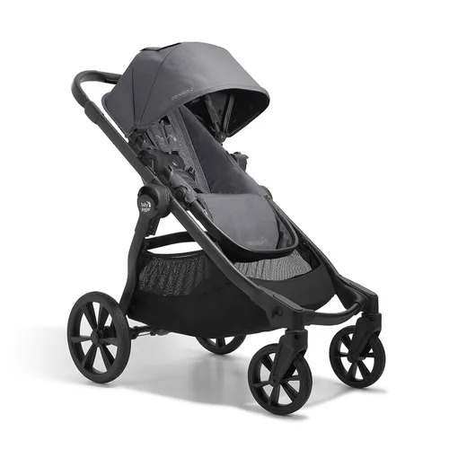 Vista 9 de Baby Jogger City Select 2 - Cochecito modular individual a doble, colección Eco, gris Harbor & Tencel