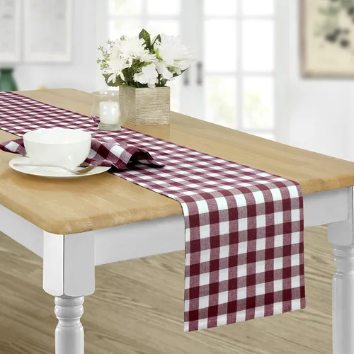 Vista 29 de Home Bargains Plus Country Rustic Buffalo - Juego de 4 manteles individuales de algodón a cuadros, color negro, a cuadros, de fácil cuidado