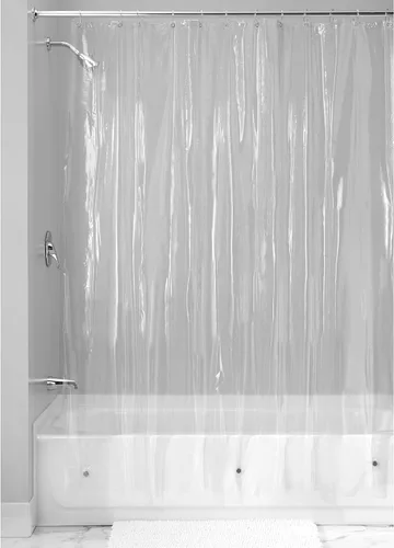 Vista 2 de Vinilo InterDesign 4,8 para ducha, Vinilo, Transparente, largo 12 ojales, imanes pesados