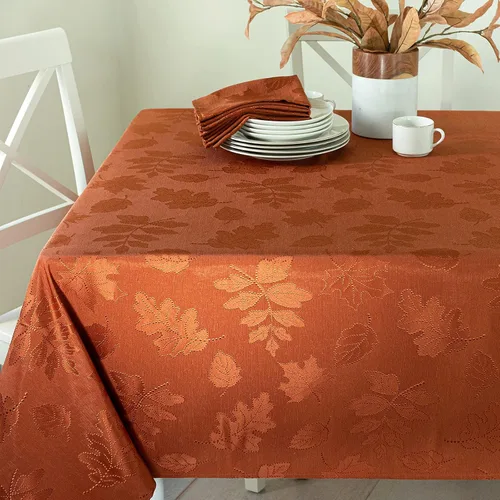 Vista 9 de Benson Mills - Mantel de tela de damasco Harvest Legacy para otoño, temporada de cosecha y Acción de Gracias