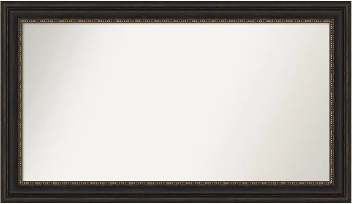 Vista 375 de Amanti Art Espejo de pared personalizado no biselado (25 x 25 pulgadas), marco de bronce acentuado, varios tamaños personalizados, espejo de baño