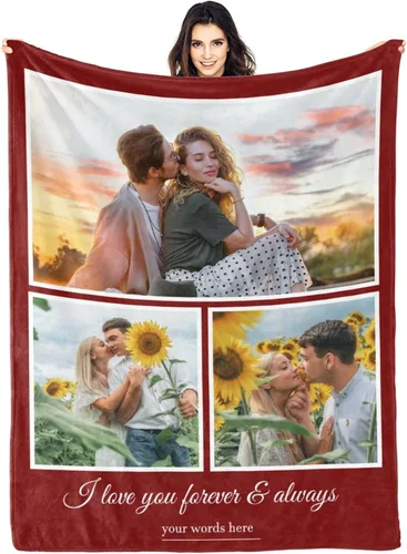 Vista 12 de envía al día siguiente, manta personalizada con texto en imagen, manta personalizada de foto, manta de franela personalizada, regalos personalizados