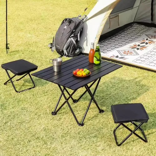Vista 2 de Rytinazzz Taburete plegable portátil y silla plegable, silla portátil ligera para adultos, soporta hasta 250 libras, pequeño taburete de campamento