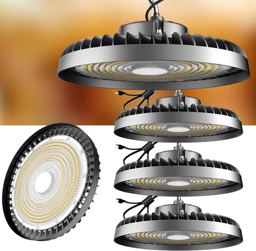Vista 10 de Luces LED inteligentes de 200 W con controlador inteligente que admiten modo normal y modo de sensor de movimiento (ahorro de energía), luces UFO