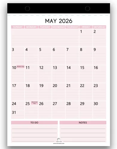 Vista 5 de Strive Zen - Calendarios de refrigerador 2026-2027, almohadilla magnética para refrigerador, planificador, tamaño A5, perfecto para programación