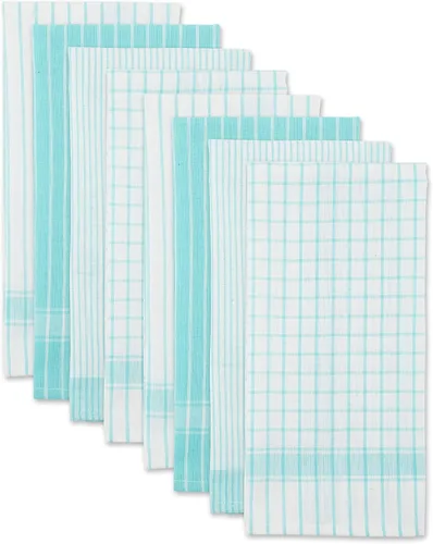 Vista 2 de DII Everyday Basic Collection - Juego de toallas de cocina tejidas, 20 x 28 pulgadas, aguamarina, 8 piezas