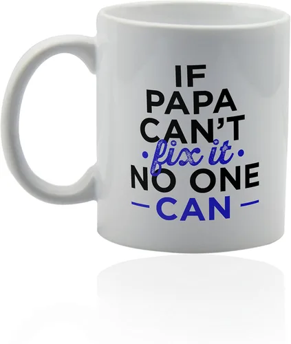 Vista 3 de Papa blanco taza de cerámica para café o té 11 onzas regalo taza.
