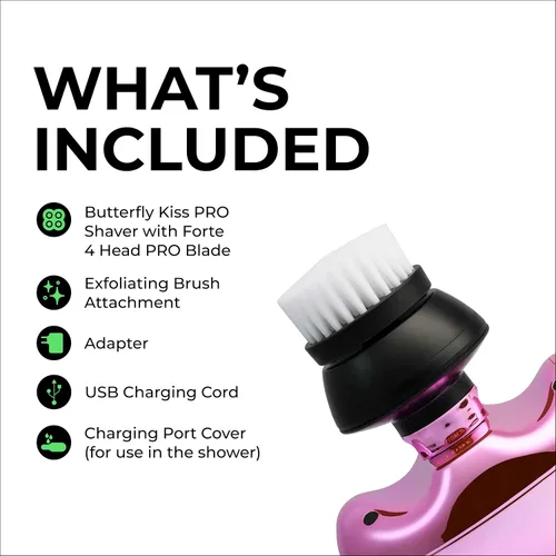 Vista 7 de Skull Shaver Butterfly Kiss PRO - Afeitadora eléctrica para mujeres para línea del bikini, piernas y cuerpo - Uso húmedo y seco - Hojas ergonómicas