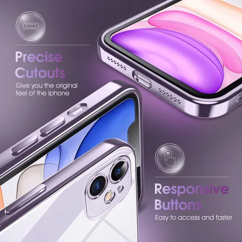 Vista 411 de Supdeal Funda cristalina transparente para iPhone 11, [No se amarillea] [Protección de la cámara] [Probado contra caídas de grado militar] Funda