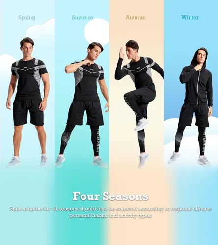 Vista 5 de BOOMCOOL 5PCS Gym Clothes for Men Workout Sets