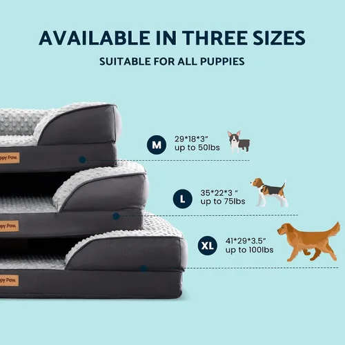 Vista 2 de Cama para perros y gatos pequeños y medianos, forro impermeable para uso en interiores y exteriores, funda extraíble lavable con cremallera de hasta
