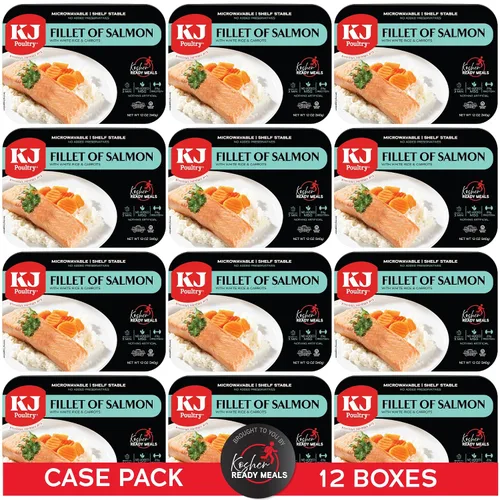 Vista 11 de KJ Poultry Kosher Ready Meals - Filete de salmón y pescado, comida Parve MRE lista para comer, alimentos proteicos, halal, (1 unidad) preparado