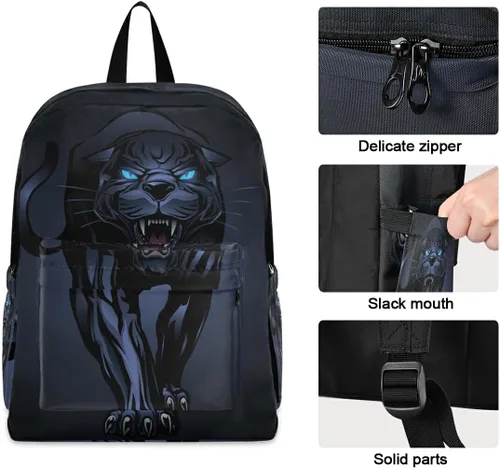 Vista 4 de senya Mochila de viaje para adultos, hombres y mujeres, T-Rex Dinosaur Surfer Mochila escolar ligera para estudiantes adolescentes, Varios