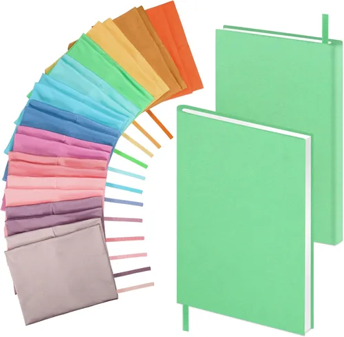 Vista 7 de PerKoop 12 fundas gigantes para libros, de tela elástica, protector de libros escolares, reutilizable, lavable, protector para la mayoría de libros