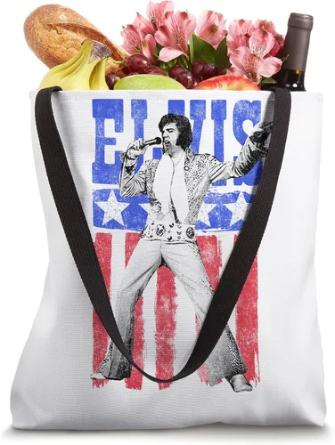 Vista 4 de Elvis Presley Bolso tote con la bandera estadounidense