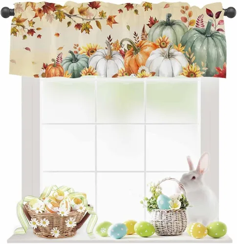 Vista 8 de Cortinas modernas de mosaico en blanco y negro para sala de estar, dormitorio, baño, ventana de cocina, cenefa de panel con bolsillo para barra