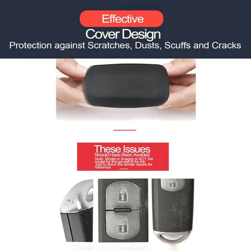 Vista 3 de 2 piezas Compatible con Acura Integra MDX RDX TLX con llavero de motor Funda para llavero inteligente de 5 botones con cadena de llaves Protector