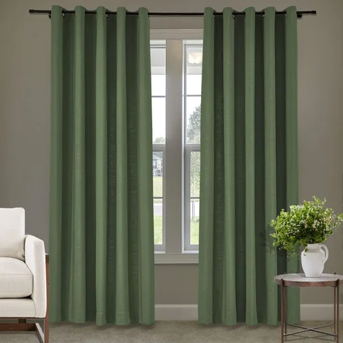 Vista 36 de Frelement Cortinas de lino de lino de bronce con ojales para interiores, tratamiento de ventanas para sala de estar, dormitorio, habitación