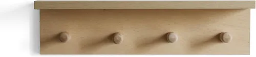 Vista 2 de Perchero de entrada, ganchos para abrigos, perchero de ganchos de madera montado en la pared, los estantes montados en la pared son muy adecuados