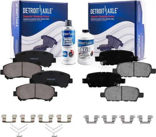 Vista 11 de Detroit Axle - Kit de freno delantero para Dodge Ram 1500 Durango Dakota Chrysler Aspen Dakota Driver Side Disco Freno Pinza de freno de cerámica