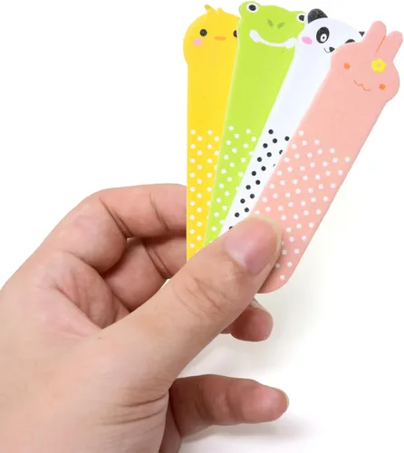 Vista 4 de Honbay 40 mini limas de uñas con patrón de animales lindos pulidores de uñas, tableros de esmeril, herramienta de afilado de uñas de doble cara