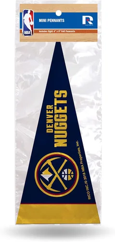 Vista 12 de Rico Industries NBA - Juego de mini banderines de fieltro de 4 x 9 pulgadas (incluye 8 piezas)