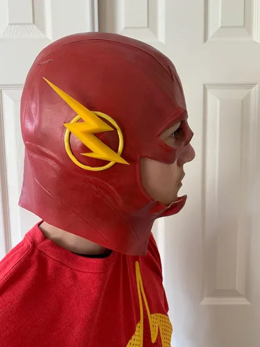 Vista 2 de Superhero Latex Overhead Costume Halloween Cosplay Prop Helmet Mask