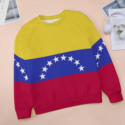 Vista 3 de Suéter casual de manga larga con cuello redondo y raglán de los Estados Unidos para mujer