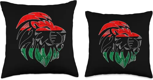 Vista 3 de Pan African Pride Black History Pan African UNIA Flag Lion Afro-American Black History - Almohada de 18 x 18 pulgadas, multicolor