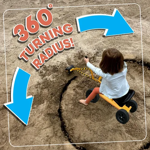 Vista 6 de Stargo Excavadora de Juguete para Niños Cavadora de Arena con Ruedas, Juguetes Cavadora de Caja de Arena de Acero para Niños, Juguetes de Arena
