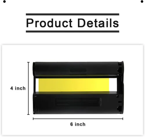 Vista 2 de Pristar 4 Pack de cartuchos de tinta compatibles con Canon Selphy, reemplazo para KP-108IN KP108, cartucho de tinta a color para Canon Selphy