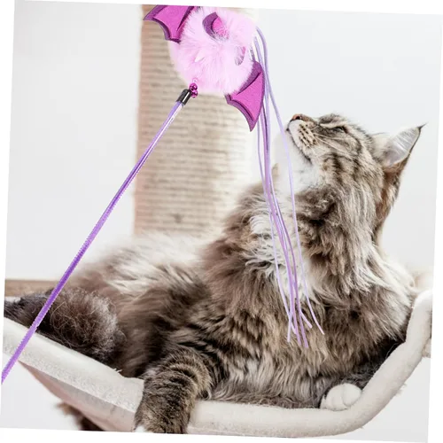 Vista 4 de balacoo Juguetes interactivos para gatos de Halloween, juguetes interactivos para gatos, juguetes para gatos, varita teaser para gatos, segura