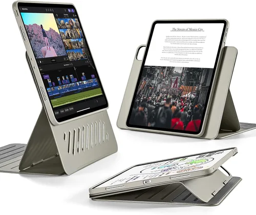 Vista 12 de ESR Funda para iPad Pro de 11 pulgadas (2022/2021/2020/2018, 4.ª/3.ª/2.ª/1.ª generación), cubierta magnética desmontable, soporte ajustable
