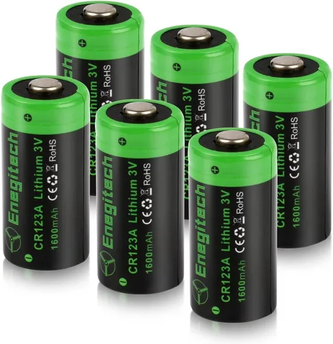 Vista 7 de Enegitech CR123A Batería de Litio de 3V, Batería de Litio 123 de 3 Voltios, para Sensor de Seguridad del Hogar Sensor de Movimiento Cerradura