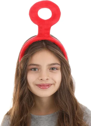 Vista 4 de Accesorio de disfraz de diadema para adultos, diadema de Teletubbies de felpa con parte superior triangular