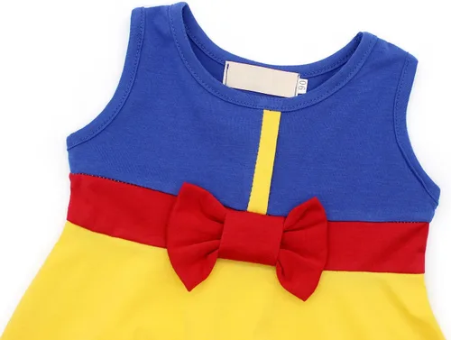 Vista 6 de Eledobby Snow White Costume for Girls Princess Dress Up Clothes Halloween Cosplay Outfits Fancy Birthday Party Dresses