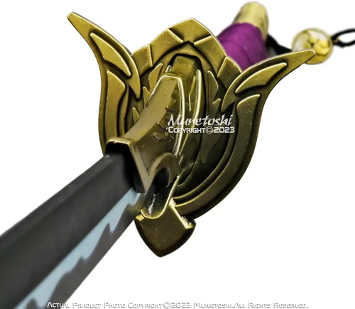 Vista 7 de 38" Amenoma Kageuchi de acero inoxidable Katana Samurai Sword Impact Video Game Prop