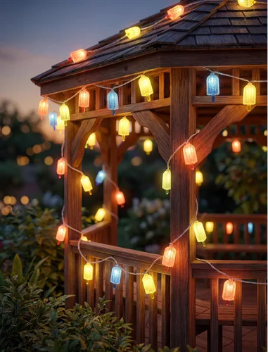 Vista 9 de Guirnalda de 10 luces LED con forma de paleta, helado multicolor con 10 mini bombillas LED, luces de hadas para interiores y exteriores