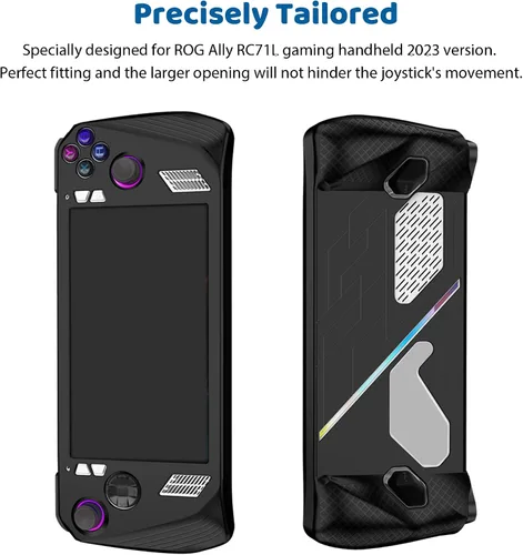 Vista 2 de Funda protectora para Rog Ally DOBEWINGDELOU - Funda protectora de silicona suave para Rog Ally Gaming de mano, protección completa, antiarañazos