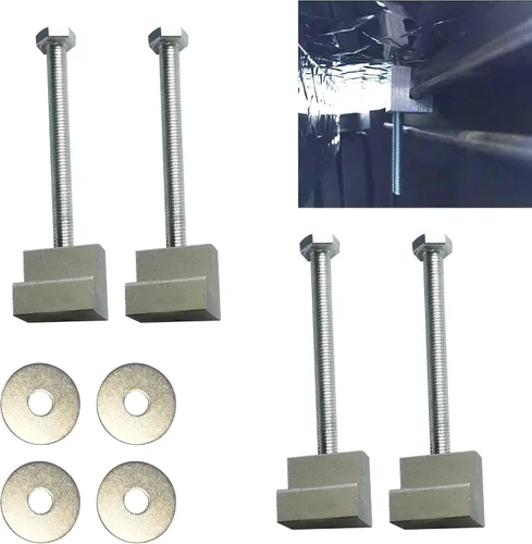 Vista 3 de Kit de montaje de caja de herramientas para camión, ajuste universal, caja de herramientas de amarre de aleación de aluminio, ganchos en J cruzados