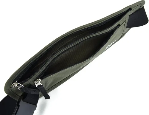 Vista 122 de DAITET Cinturón de dinero, soporte para pasaporte, cartera de viaje oculta segura con bloqueo RFID, riñonera encubierta (negro), Negro, Rfid