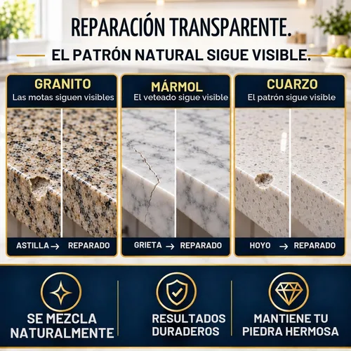 Vista 2 de ANKITA Kit de reparación de granito y kit de reparación de mármol, relleno Transparente