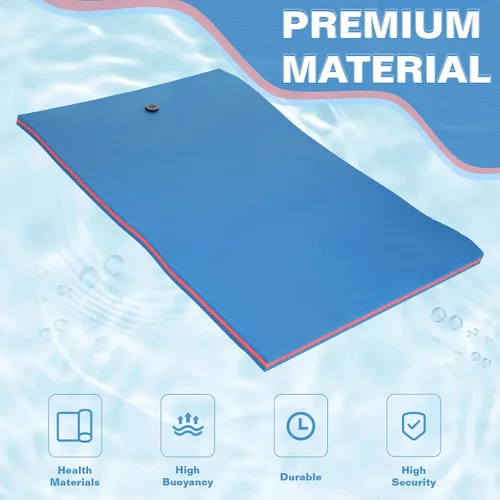 Vista 5 de Max4out Water Floating Mat 9/12/18 FT Foam Lake Floats Floating Foam Pad Lily Pad for Water Recreation and Relaxing Lily Mat for Family Floating Pad