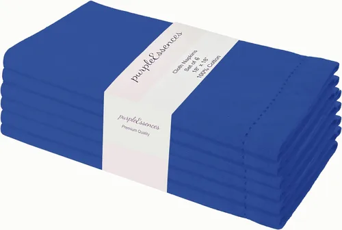 Vista 36 de PurpleEssences Juego de 6 servilletas de tela de vainica, 100% algodón, suaves, duraderas, lavables, ideales para bodas, Navidad, vacaciones
