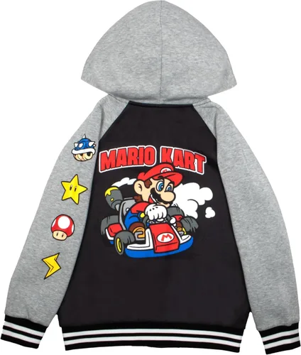 Vista 2 de Nintendo Super Mario Graphic - Chaqueta de forro polar con capucha para niños y niños pequeños