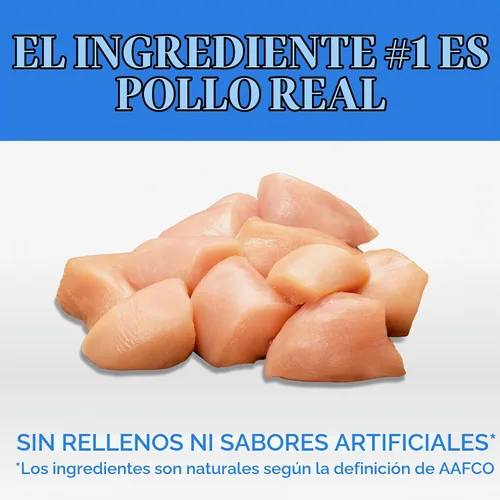 Vista 2 de IAMS Healthy Enjoyment Alimento seco para gatos, receta de pollo y salmón, 15 libras Vet-recommended, Real Chicken #1 ingredient, Natural fiber &
