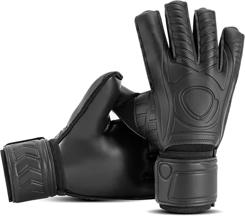 Vista 10 de Guantes de portero de fútbol con protección para los dedos para prevenir lesiones, agarre fuerte para enfrentamientos difíciles, guantes de portero