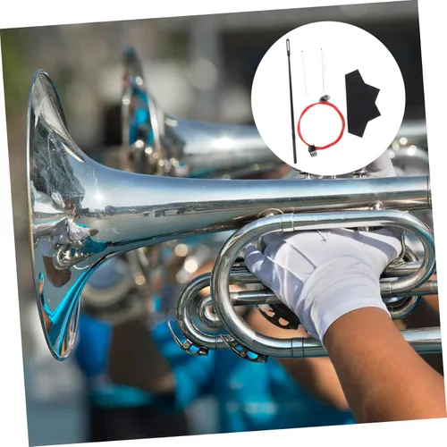 Vista 3 de FAVOMOTO 3sets Trumpet Cleaning Brush Kit Flexible Design Trumpet Maintenance Tool for Wind Instruments Non-deforming and Tear-Resistant Cleaning