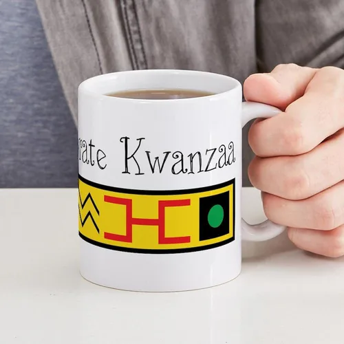 Vista 4 de CafePress Celebrate Kwanzaa - Taza de café de cerámica de 11 oz (11.0 fl oz)
