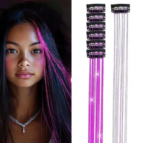 Vista 42 de Extensiones de cabello humano real con broches, 4.23 oz, 7 unidades, extensiones de cabello humano real con clip, de 14 pulgadas, rubio ceniza a